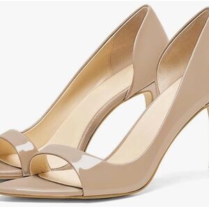 Brand New Elegant Beige Peep-Toe Heels Pumps